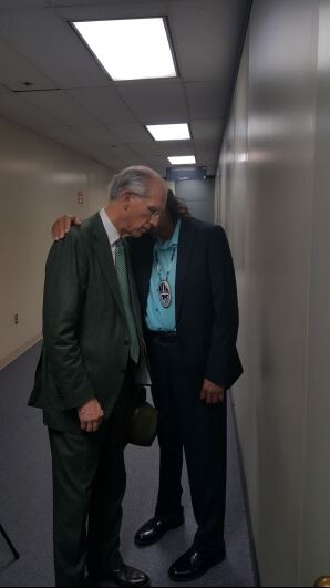 Attorney David Domina with Frank LaMere.